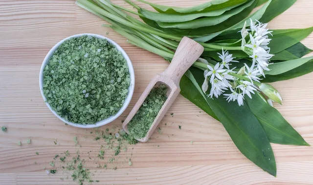 herbs, salt, grains, leek, herbal salt, beautiful flowers, vegan, bear's garlic, nature, garlic salt, season, ingredient, food, aromatic, flowers, flower background, leaves, healthy, fresh, wood, flower wallpaper, nutrition, preparation. 5 things Montreal fermenters learn from Quebec's preserving tradition
