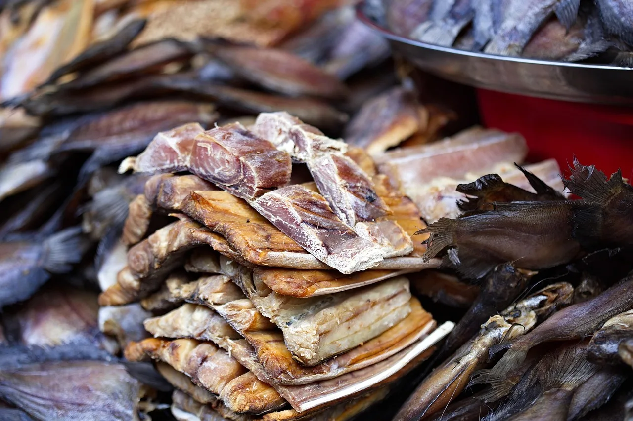 dried fish, nature, food, nutrition, salty, fish, asia, vietnam, dried, seafood, fishing, salted, eat, gourmet, market, fresh, salt, close up, traditional, local market. Why Halifax fermented seafood follows different rules than inland ferments